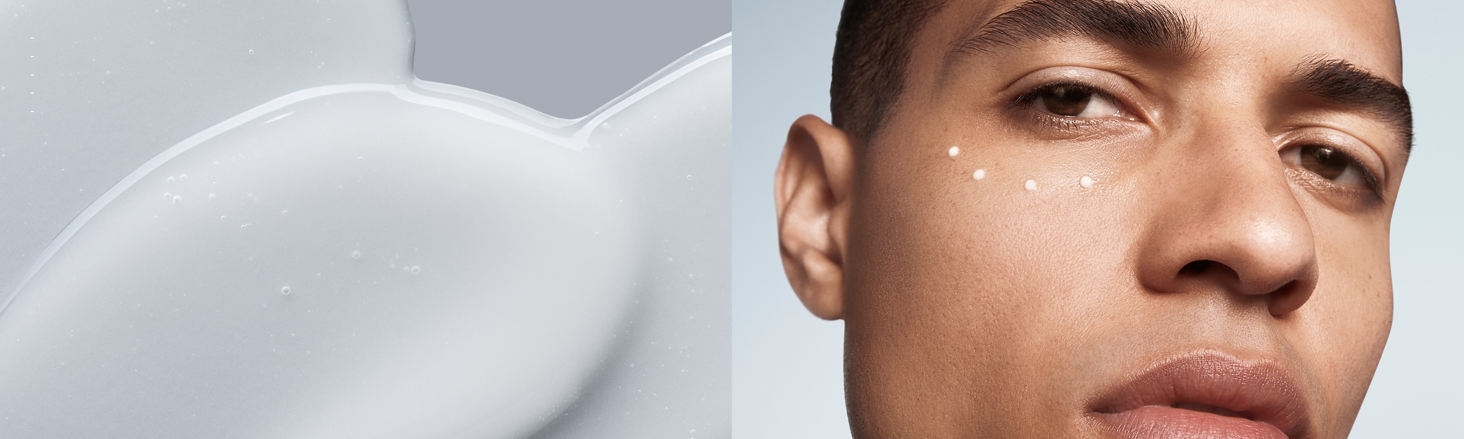 Image of man using Lab Series eye cream